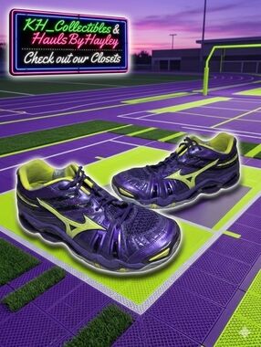 Vintage Mizuno Wave Tornado 7 Purple Neon Technical Sneakers Men’s 12